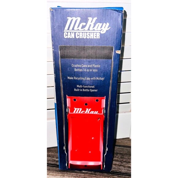 Mckay Heavy Duty Metal Can and Plastic Bottle Crusher & Opener Wall Mounted Blk - Picture 2 of 3